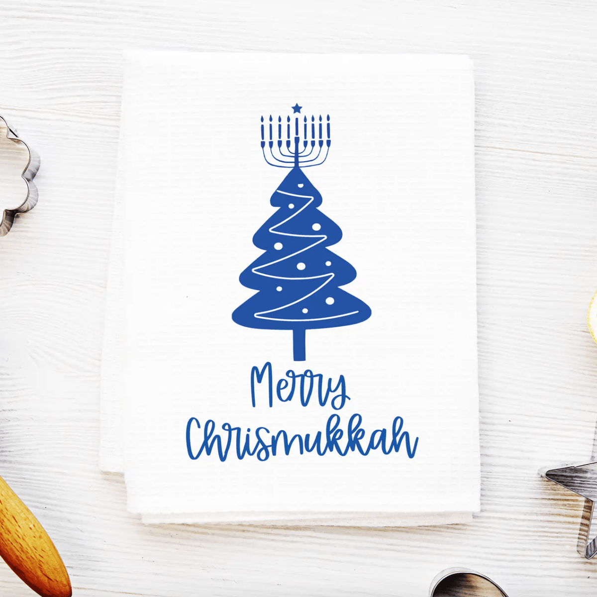 Kitchen Conversation - Merry Chrismukkah Tea Towel - ModernTribe