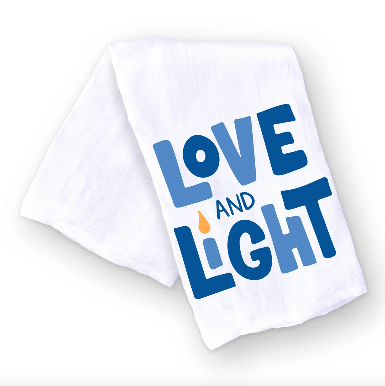 Kitchen Conversation Tea Towels Love and Light Hanukkah Tea Towel