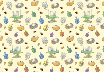 Amy Kritzer Becker Pajamas Hanukkah Light and Latkes Pajamas - (Kids Unisex Sizes 2T - 14)