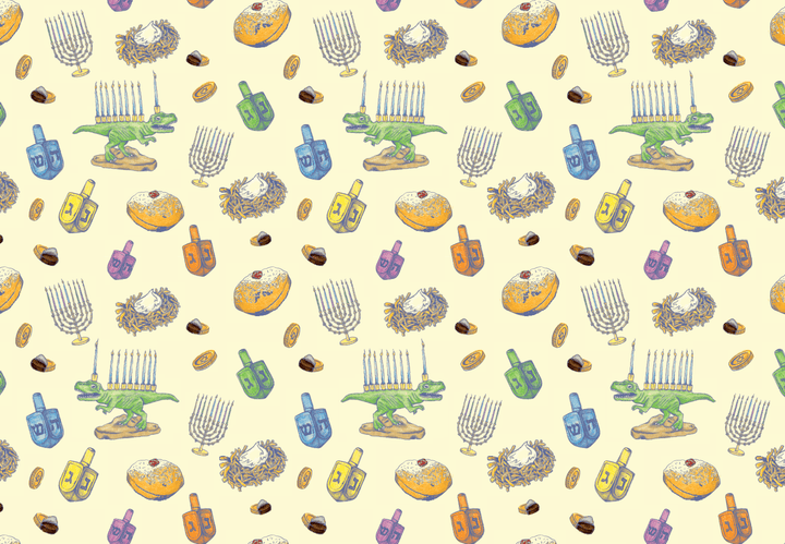 Amy Kritzer Becker Pajamas Hanukkah Light and Latkes Pajamas - (Kids Unisex Sizes 2T - 14)