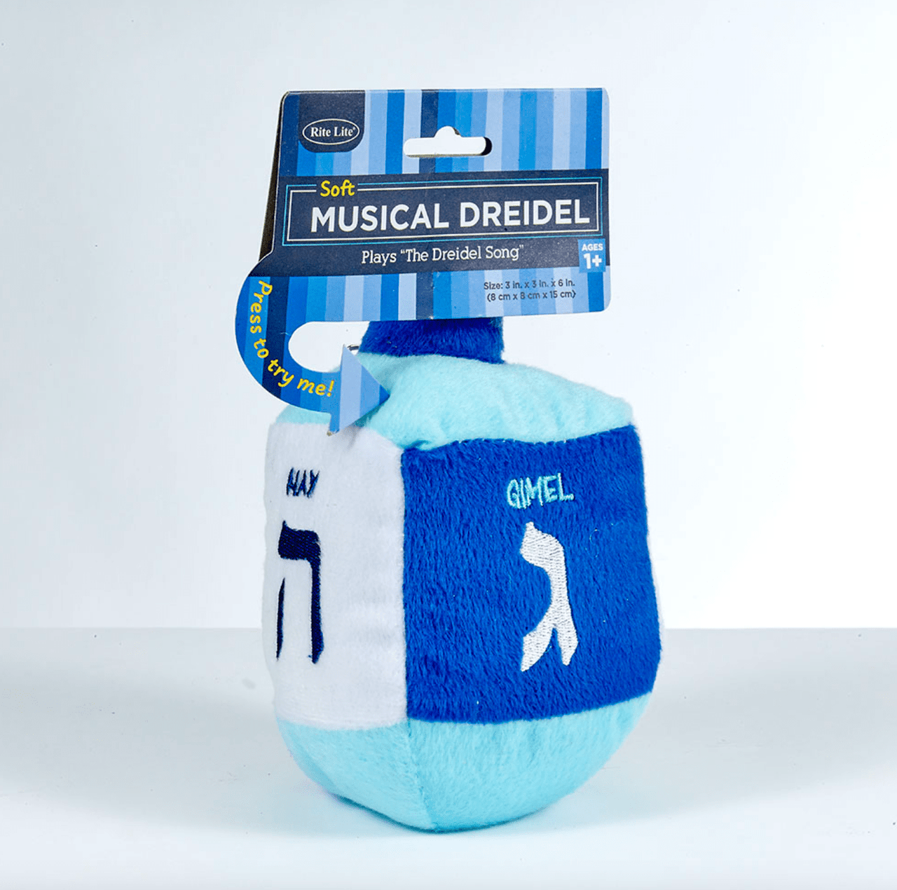 Rite Lite - Plush Blue and White Musical Dreidel - ModernTribe