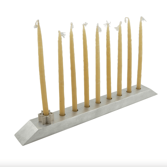 Sarah Traveling Menorah with 3D Printed Star by Joy Stember