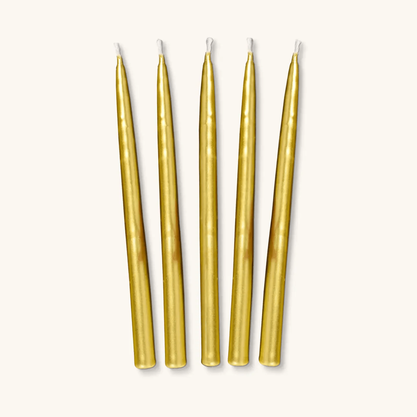 Ner Mitzvah Hanukkah Candles Metallic Gold Hanukkah Candles