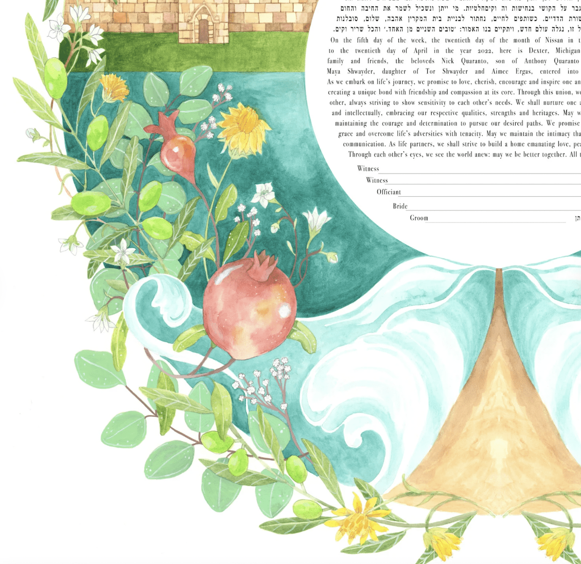 Jessica Tamar Deutsch - Jerusalem Ketubah by Jessica Tamar Deutsch - ModernTribe