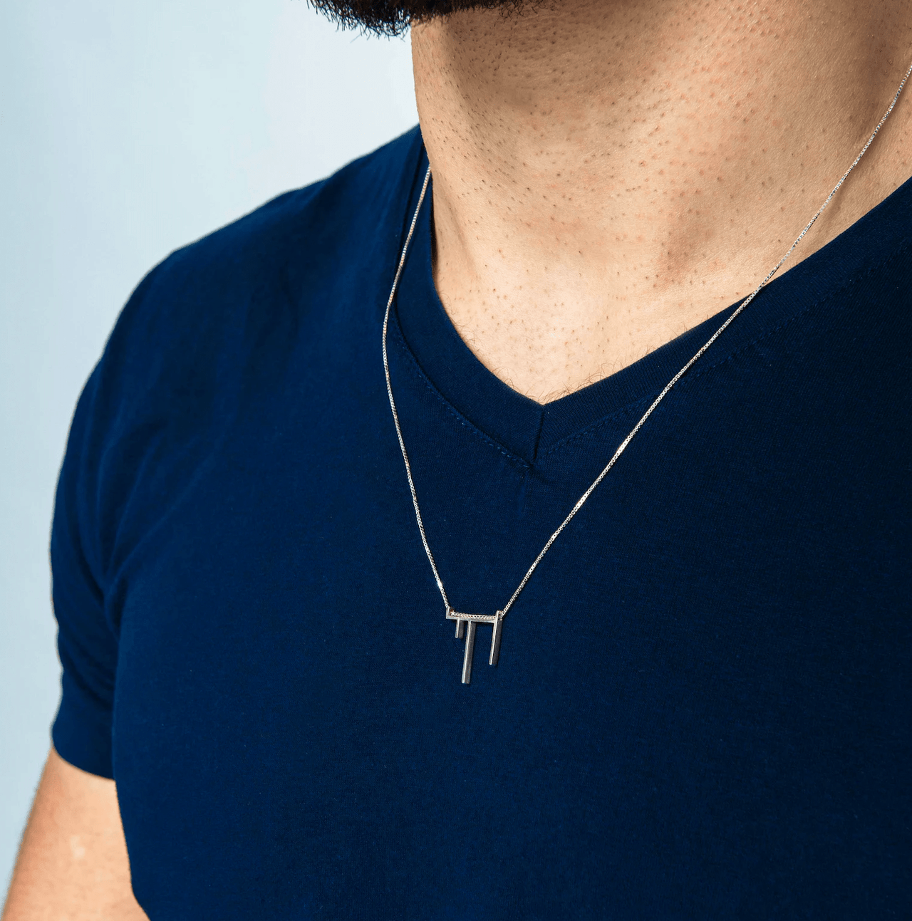 Etay Malka - Geometric Chai Necklace - Sterling Silver or Gold - Plated - ModernTribe