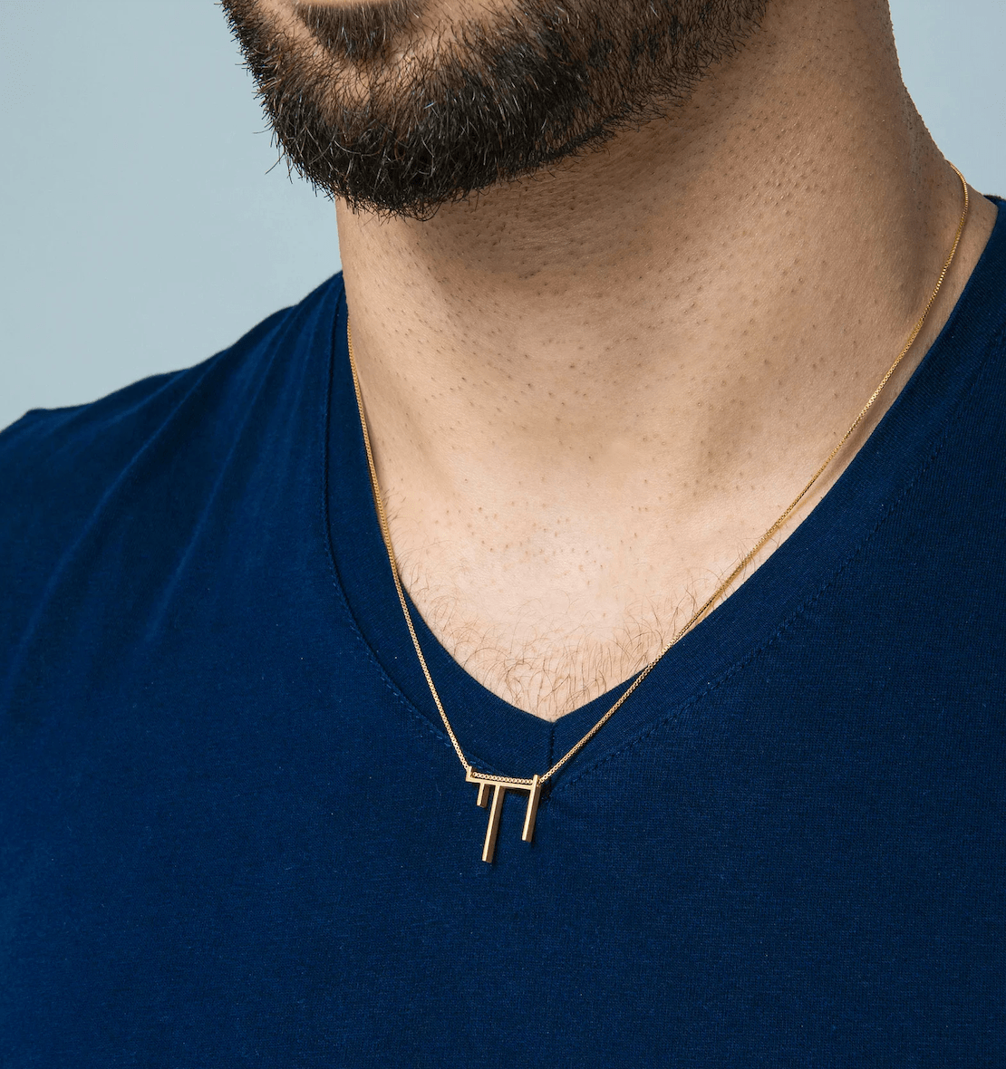 Etay Malka - Geometric Chai Necklace - Sterling Silver or Gold - Plated - ModernTribe