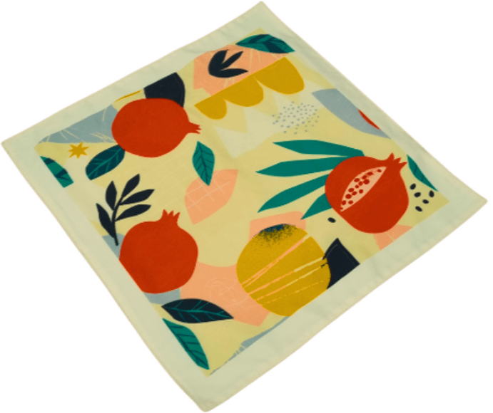 Barbara Shaw - Whimsical Pomegranates Challah Cover - ModernTribe