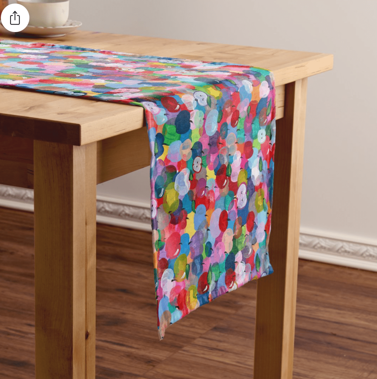 Arielle Zorger Designs - Rosh Hashanah Rainbow Apples Table Runner - ModernTribe