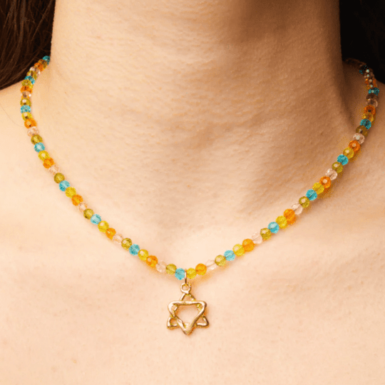 Star of David Prayer Necklace by Susan Alexandra - Crystalline