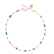 Susan Alexandra Necklaces 16" Rainbow and Gold Evil Eye Malak Necklace by Susan Alexandra