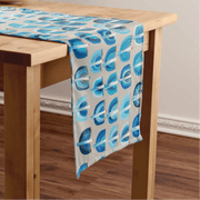 Arielle Zorger Designs - Blue Menorah and Hearts Table Runner - ModernTribe