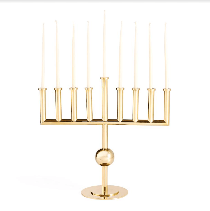 Jonathan Adler Menorahs Brass Vienna Menorah by Jonathan Adler