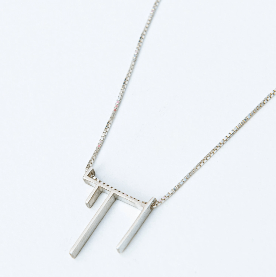 Etay Malka - Geometric Chai Necklace - Sterling Silver or Gold - Plated - ModernTribe