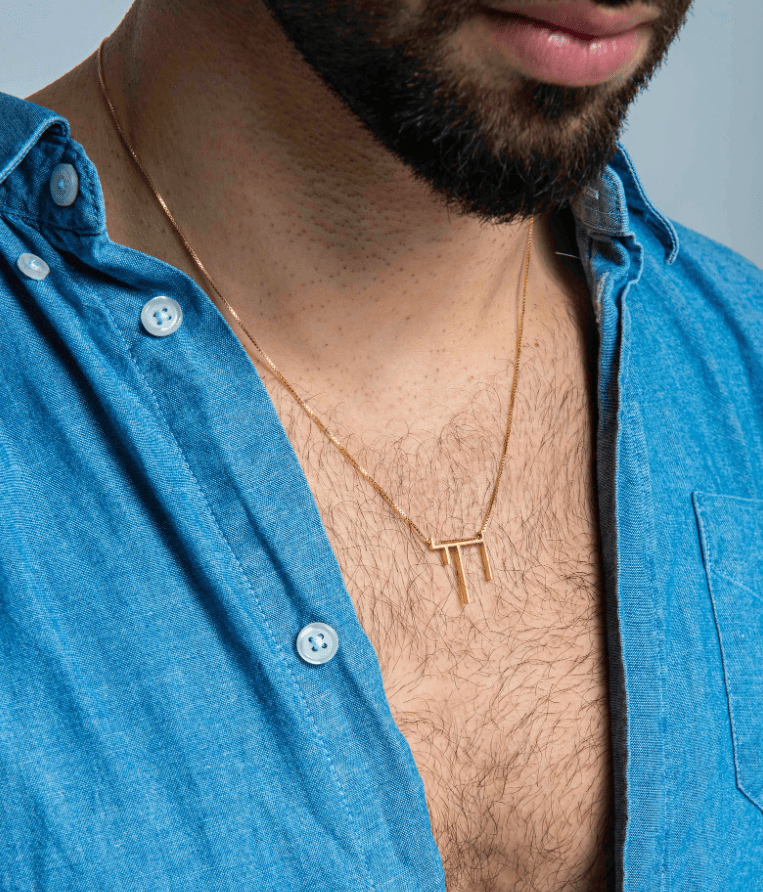 Etay Malka - Geometric Chai Necklace - Sterling Silver or Gold - Plated - ModernTribe