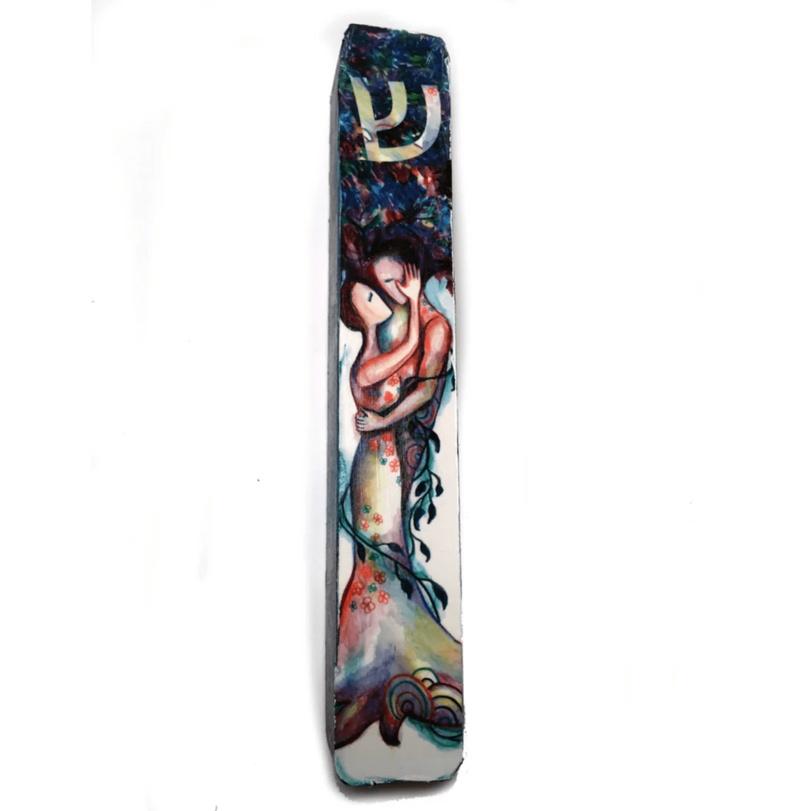 Anna Abramzon Studio Mezuzahs Default Blue Love Tree Mezuzah by Anna Abramzon