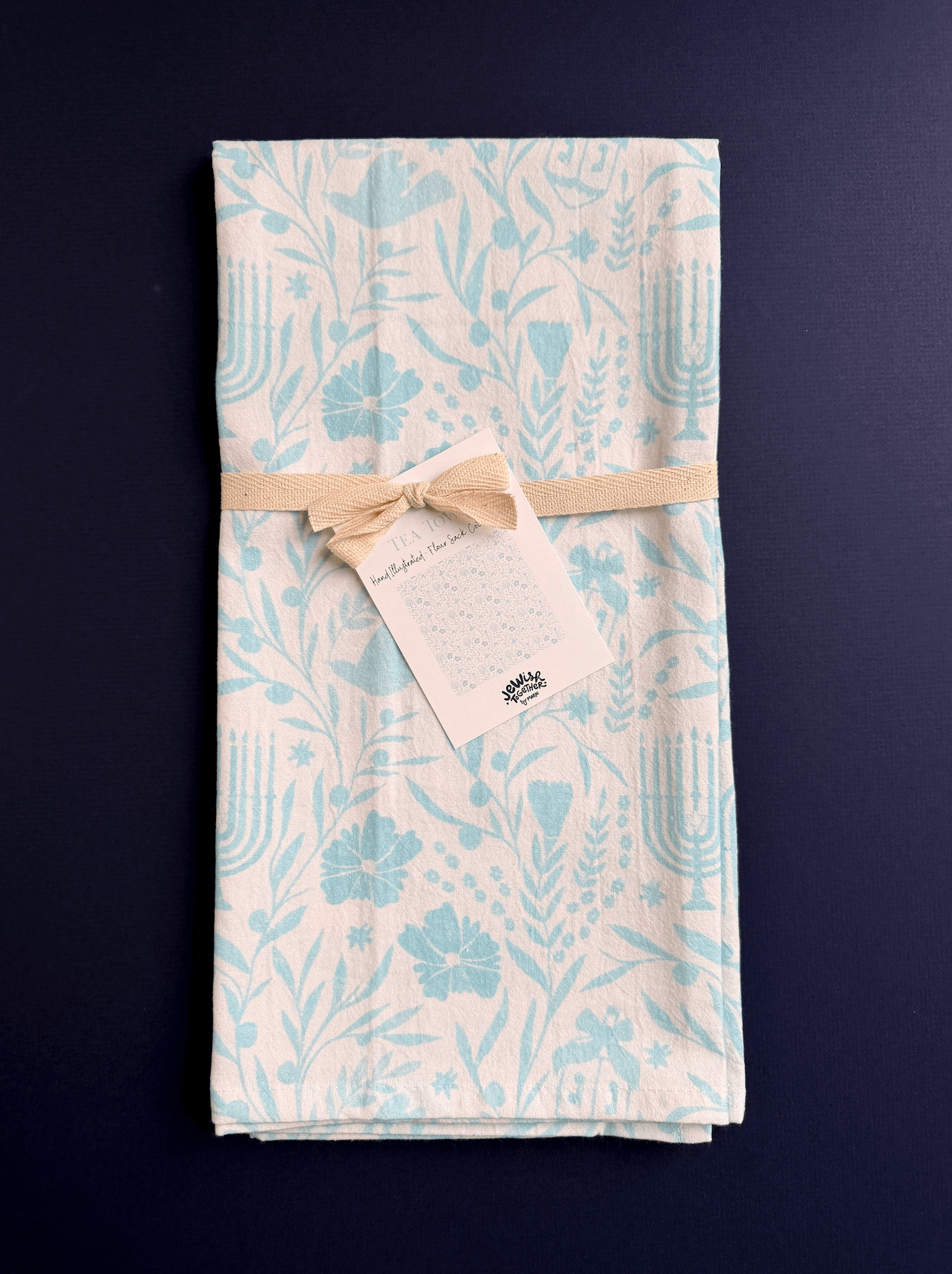 Jewish Together - Hanukkah Bloom Tea Towel - ModernTribe