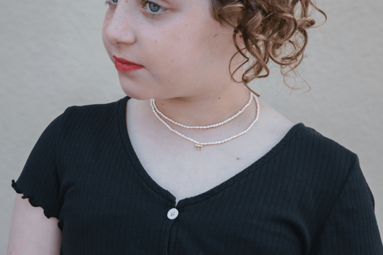 Hineni - The Everyday Pearl Chai Necklace - Gold Vermeil or Sterling Silver - ModernTribe