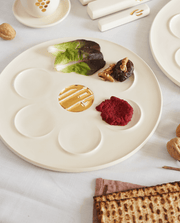 Yahalomis - Handmade Modern Ceramic Seder Plate - 24k Gold - ModernTribe