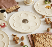Yahalomis - Modern Ceramic Seder Plate - Sterling Silver - ModernTribe