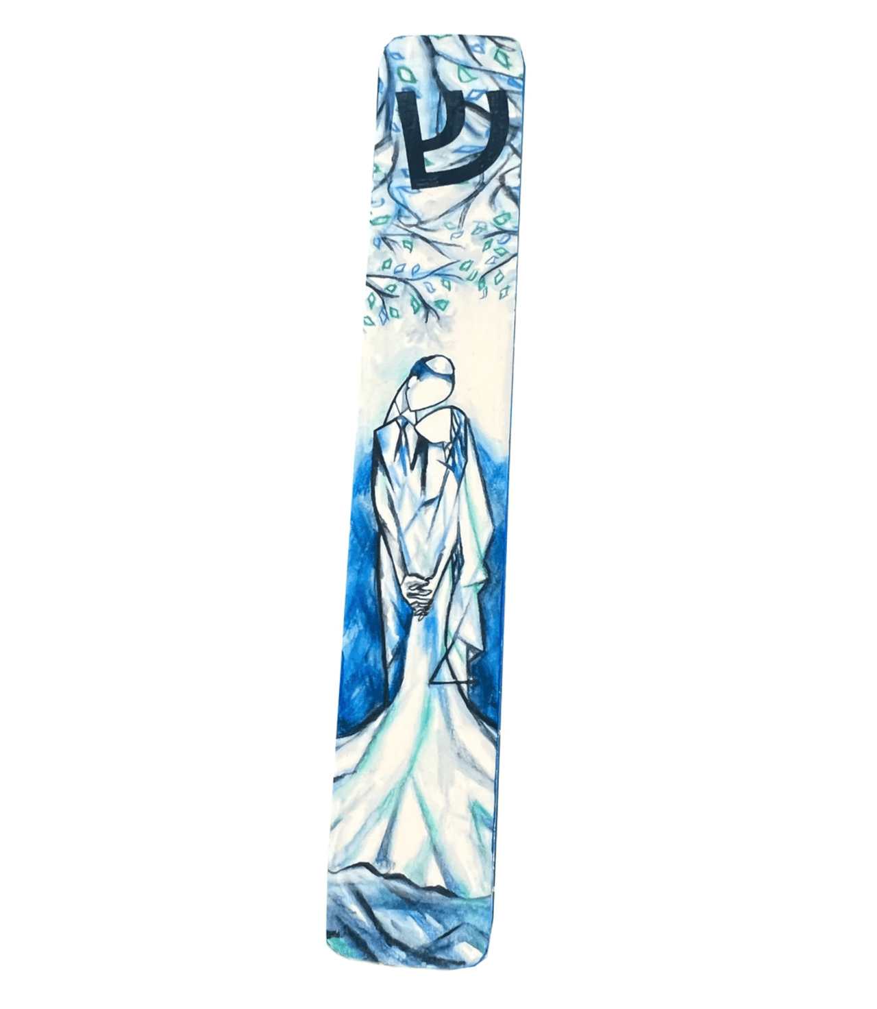 Anna Abramzon Studio - Blue Mystical Forest Mezuzah Case by Anna Abramzon - ModernTribe