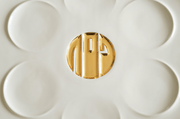 Yahalomis - Handmade Modern Ceramic Seder Plate - 24k Gold - ModernTribe