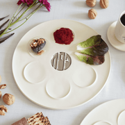 Yahalomis - Modern Ceramic Seder Plate - Sterling Silver - ModernTribe
