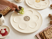 Yahalomis - Modern Ceramic Seder Plate - Sterling Silver - ModernTribe