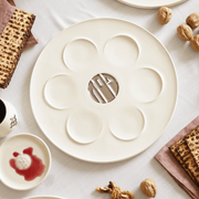 Yahalomis - Modern Ceramic Seder Plate - Sterling Silver - ModernTribe