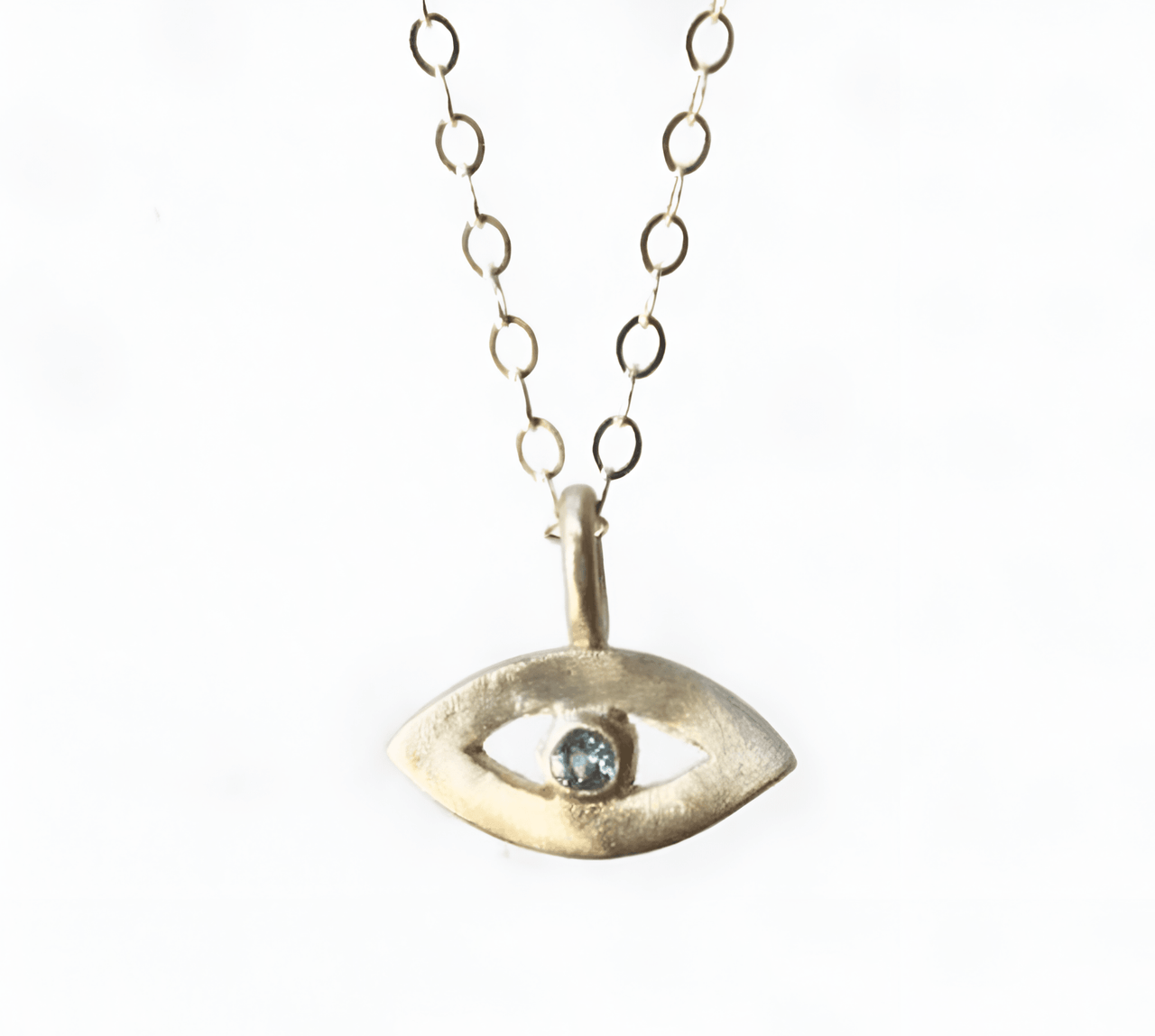 Emily Rosenfeld - 14k Gold Tiny Evil Eye Necklace by Emily Rosenfeld - ModernTribe