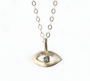 Emily Rosenfeld - 14k Gold Tiny Evil Eye Necklace by Emily Rosenfeld - ModernTribe