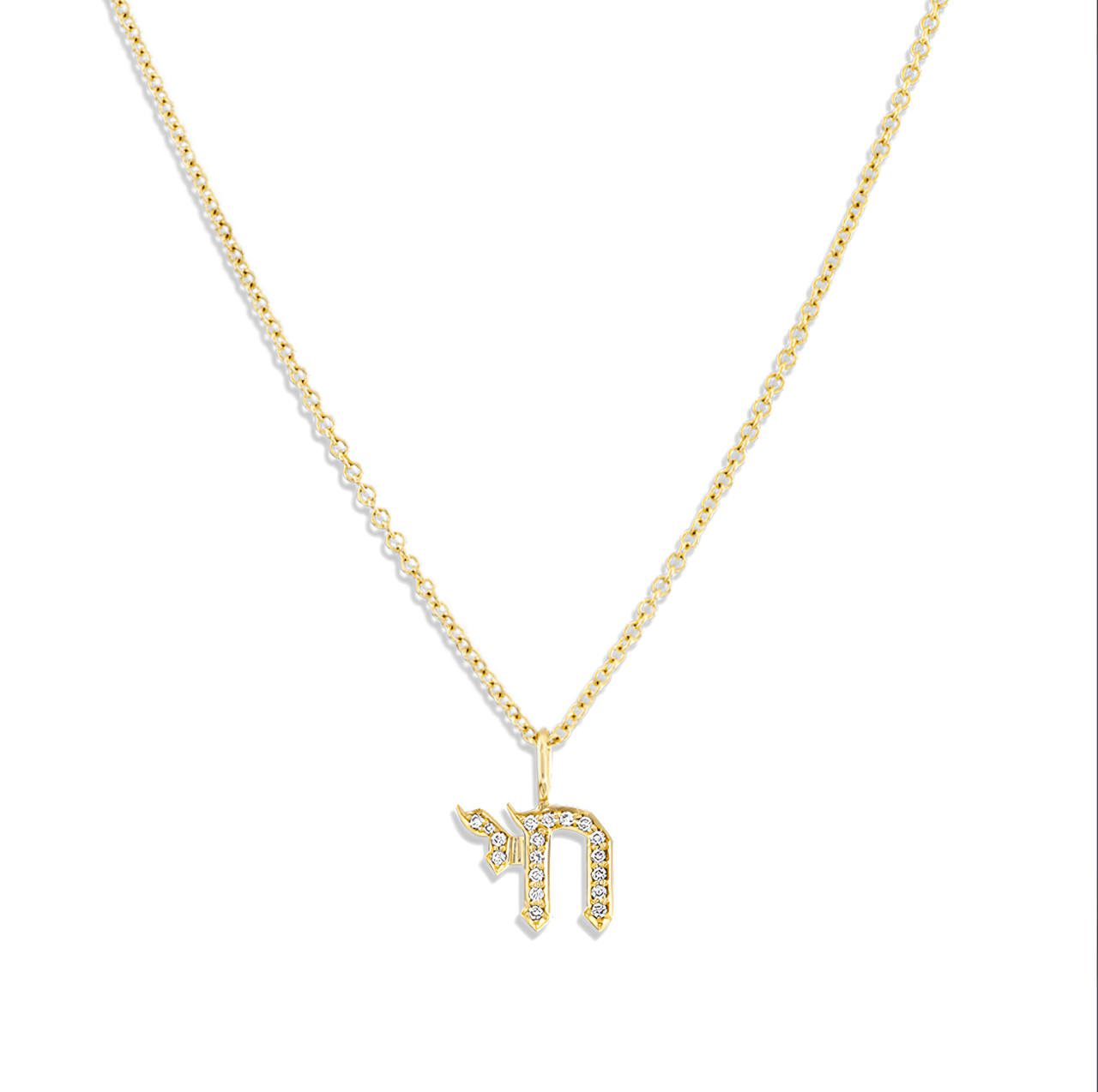 HOTCROWN - Gothic Chai Diamond Necklace - 14k Yellow, Rose or White Gold - ModernTribe