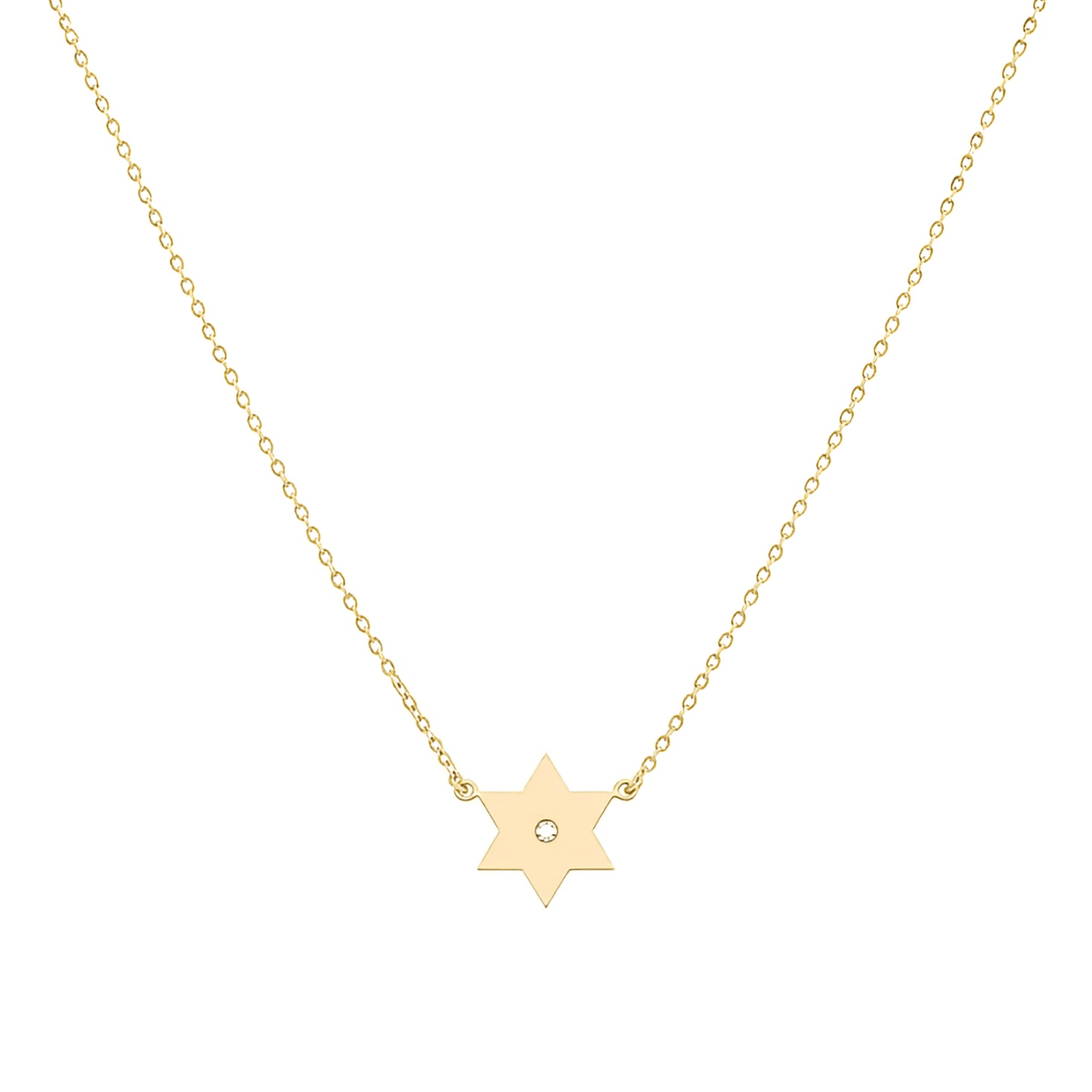 Miriam Merenfeld Jewelry - Golda Star of David Diamond Necklace - (Sterling Silver, Gold-Plated or Two-Tone) - ModernTribe