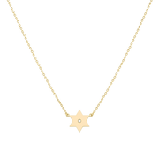 Miriam Merenfeld Jewelry - Golda Star of David Diamond Necklace - (Sterling Silver, Gold-Plated or Two-Tone) - ModernTribe