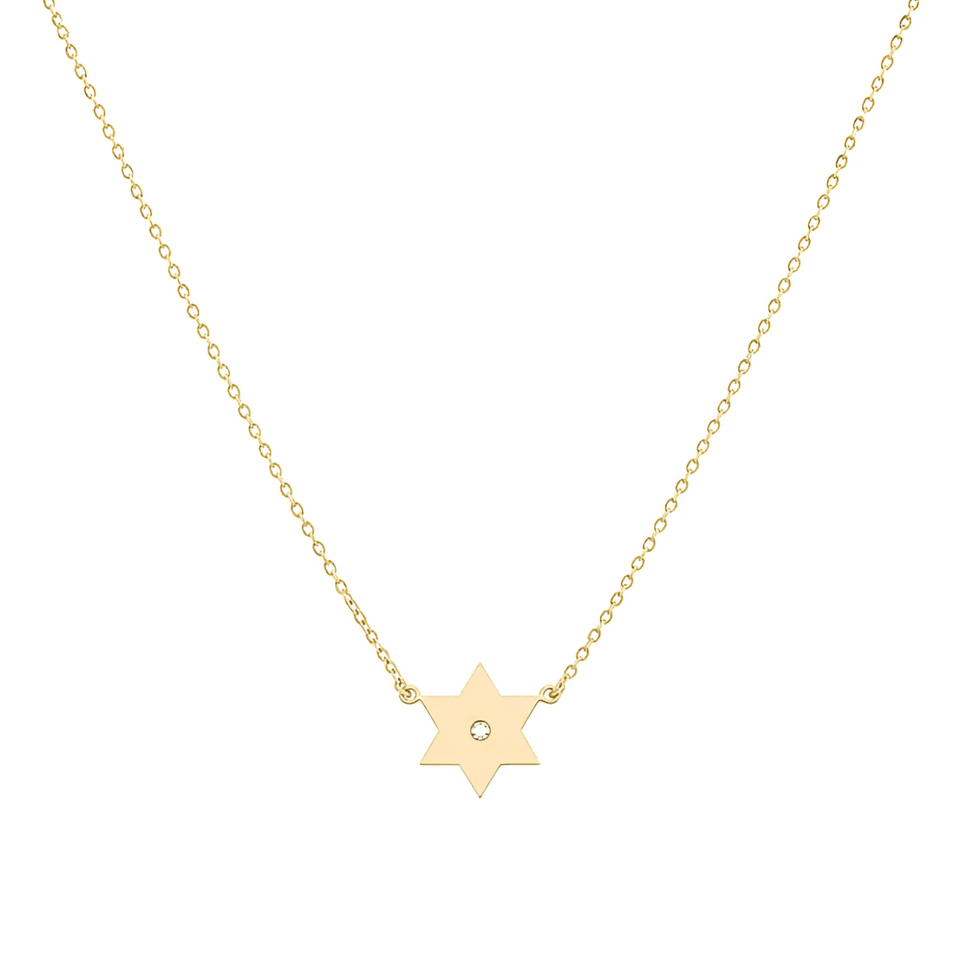 Miriam Merenfeld Jewelry - Golda Star of David Diamond Necklace - (Sterling Silver, Gold-Plated or Two-Tone) - ModernTribe