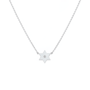 Miriam Merenfeld Jewelry - Golda Star of David Diamond Necklace - (Sterling Silver, Gold-Plated or Two-Tone) - ModernTribe