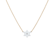 Miriam Merenfeld Jewelry - Golda Star of David Diamond Necklace - (Sterling Silver, Gold-Plated or Two-Tone) - ModernTribe