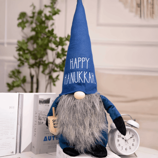Happy Hanukkah Gnome with Dreidel