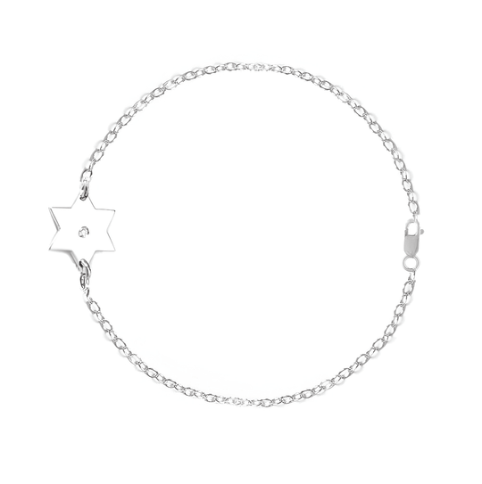 Dani Star of David Diamond Bracelet - Sterling Silver