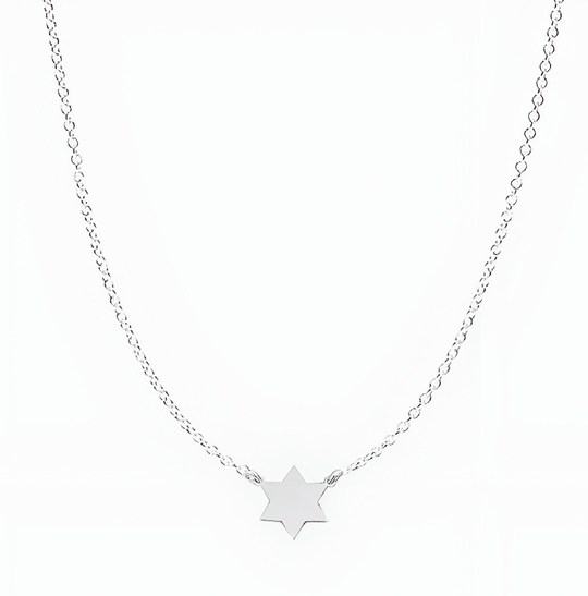 Sterling Silver Golda Star of David Necklace by Miriam Merenfeld - 16"