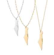 Miriam Merenfeld Jewelry - Eretz Israel Diamond Necklace - (Sterling Silver or Gold-Plated) - ModernTribe