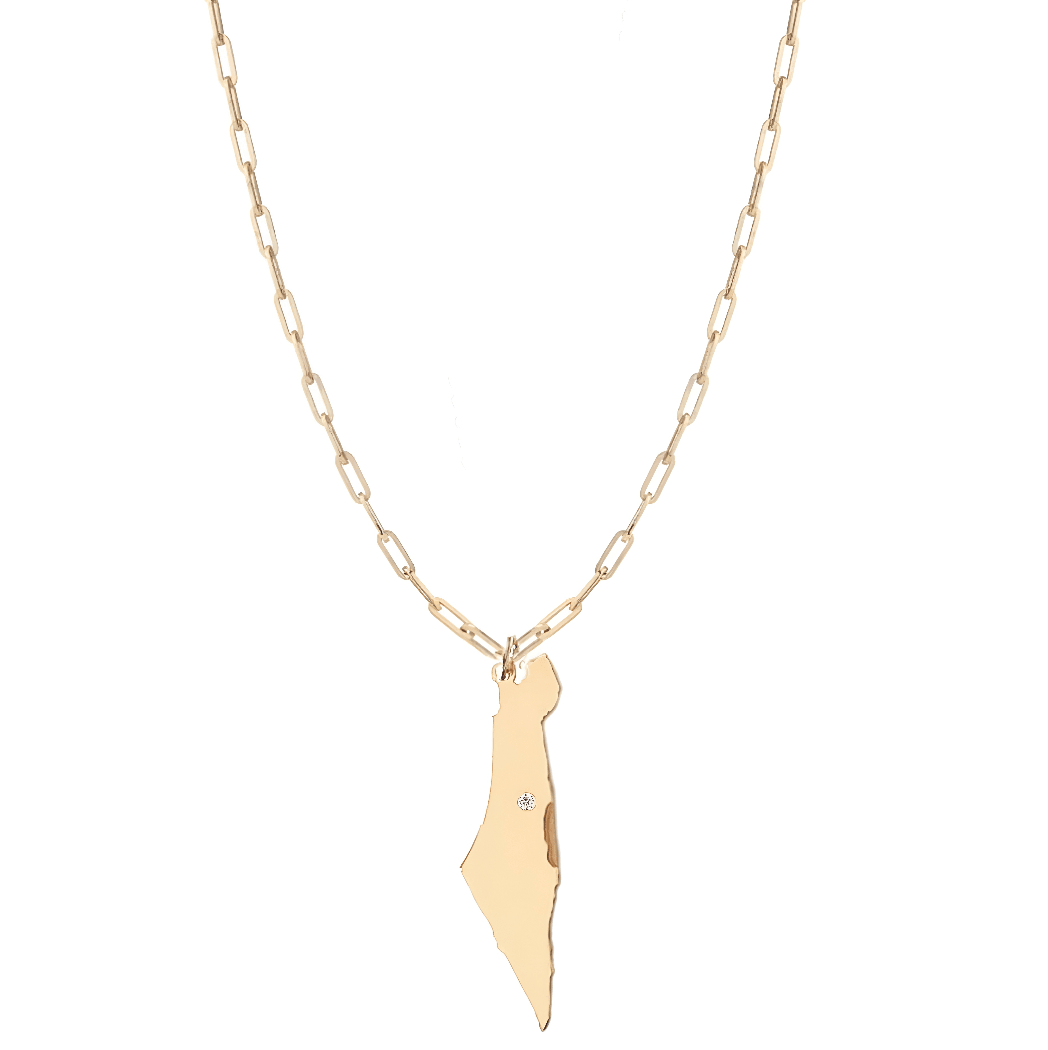 Miriam Merenfeld Jewelry - Eretz Israel Diamond Necklace - (Sterling Silver or Gold-Plated) - ModernTribe