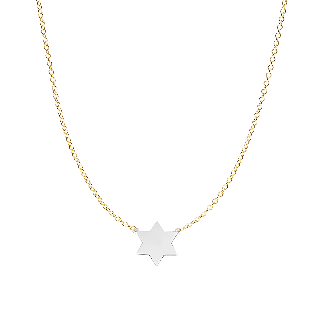 Miriam Merenfeld Jewelry - Golda Star of David Necklace by Miriam Merenfeld - (Sterling Silver, Two-Tone or Gold-Plated) - ModernTribe