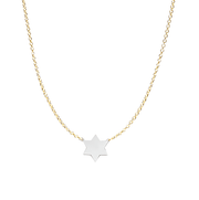 Miriam Merenfeld Jewelry - Golda Star of David Necklace by Miriam Merenfeld - (Sterling Silver, Two-Tone or Gold-Plated) - ModernTribe