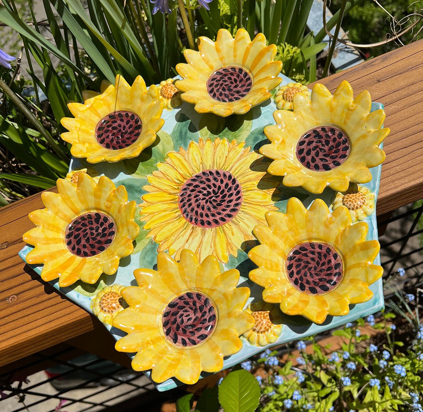 Liz Lauter Seder Plates Sunflowers Seder Plate Set by Liz Lauter