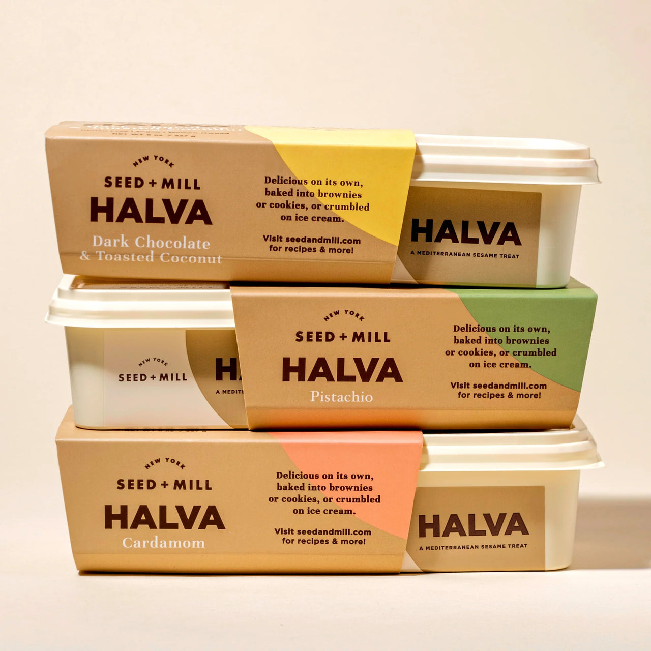 Seed + Mill - Seed + Mill Nostalgia Halva Trio - Pistachio, Dark Chocolate & Toasted Coconut and Cardamom - ModernTribe