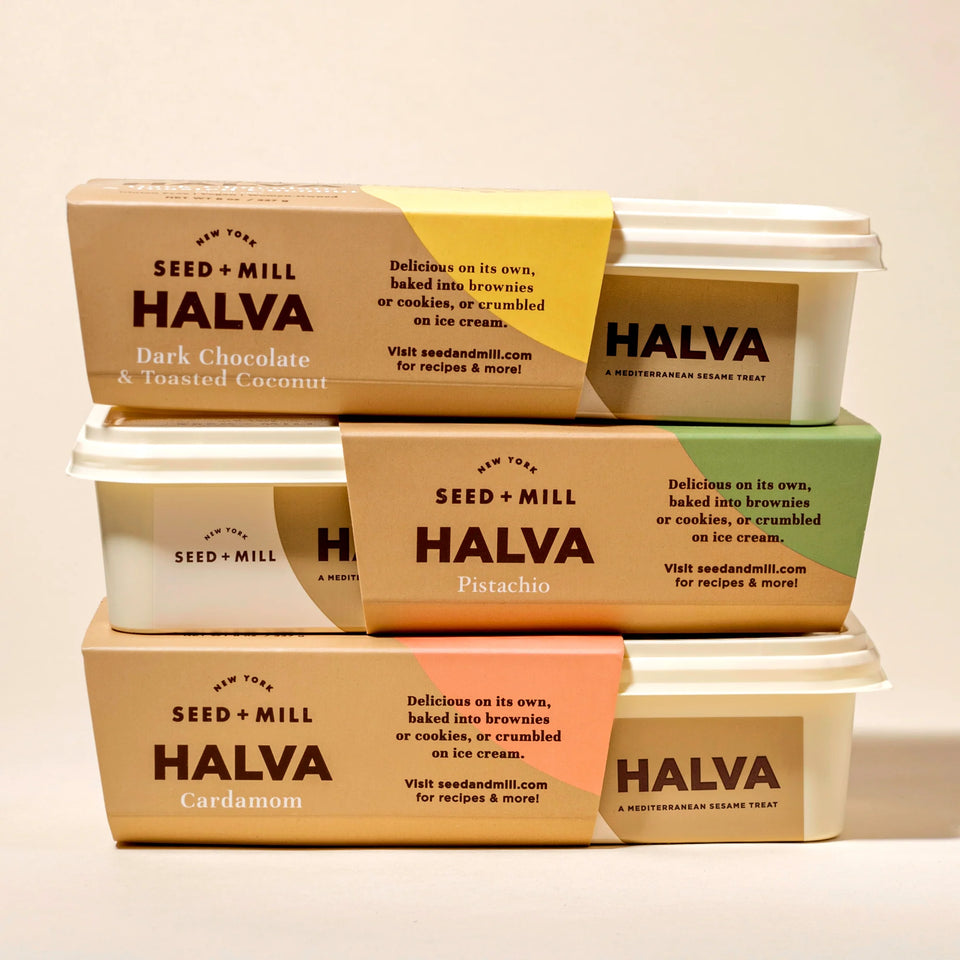 Seed + Mill - Seed + Mill Nostalgia Halva Trio - Pistachio, Dark Chocolate & Toasted Coconut and Cardamom - ModernTribe