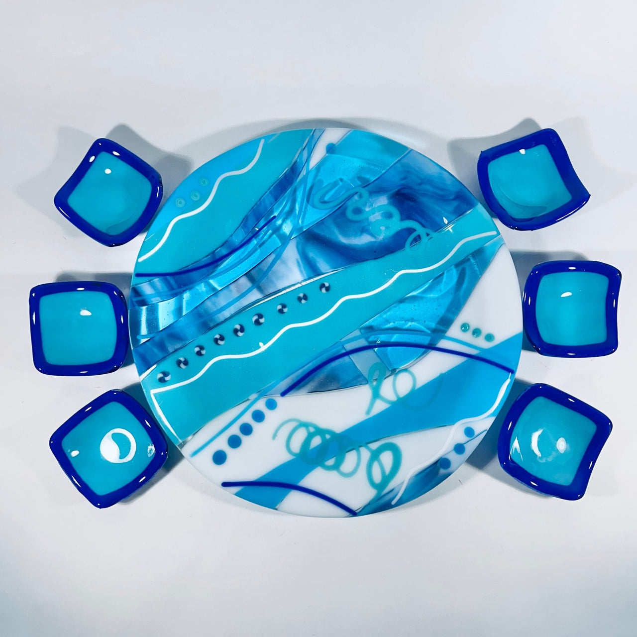 Jacki Cohen Glass Art Designs - Serenity Seder Plate by Jacki Cohen - ModernTribe