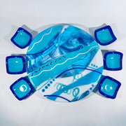 Jacki Cohen Glass Art Designs - Serenity Seder Plate by Jacki Cohen - ModernTribe