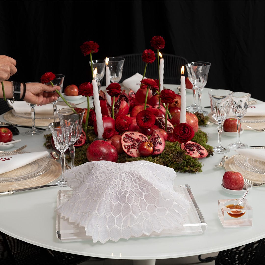 Apeloig Collection - Pomegranate Shana Tova Challah Cover - ModernTribe