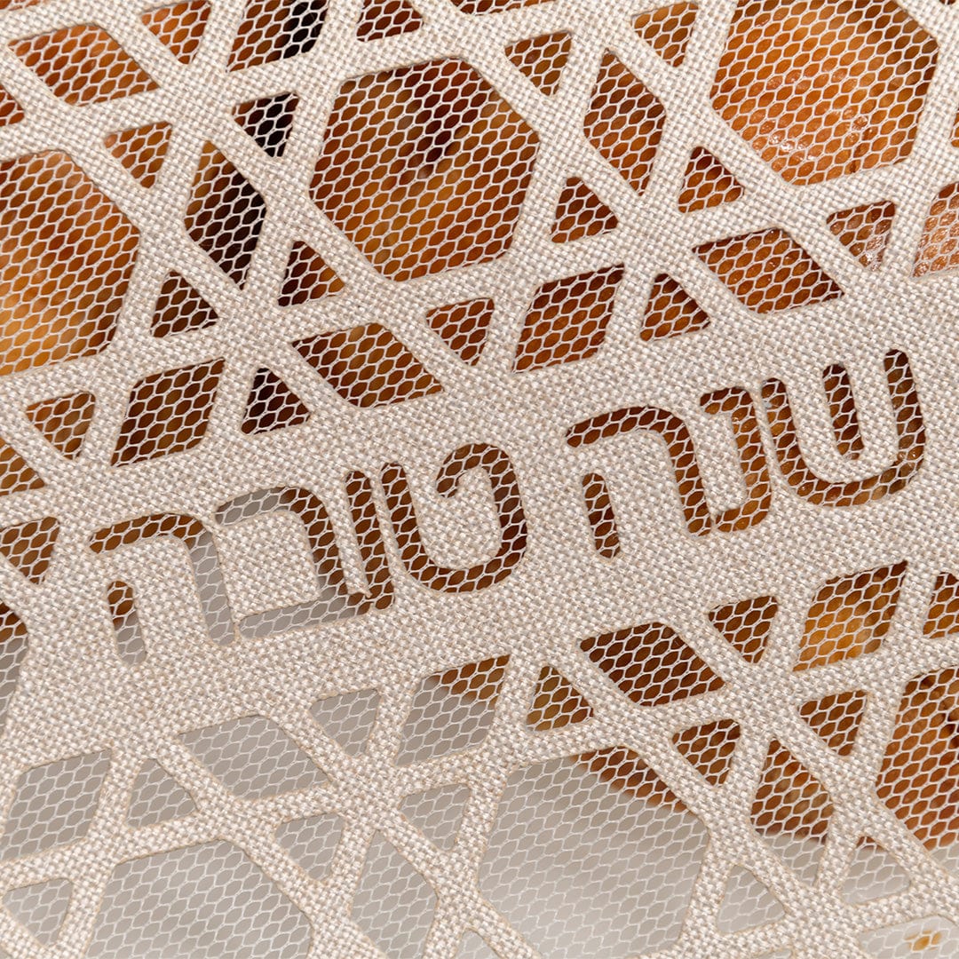 Apeloig Collection - Shana Tova Star of David Lace Challah Cover - ModernTribe